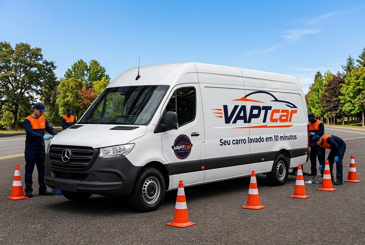 Furgão Mercedes Sprinter 515 da vaptcar equipado sobre via de asfalto